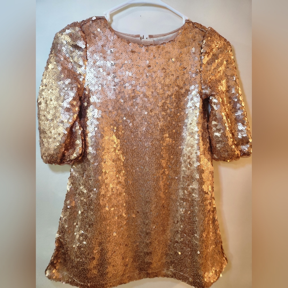 GAP Kids Rose Gold Sequin Dress
